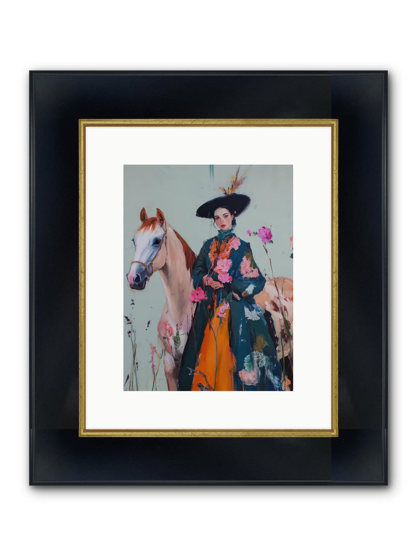 Breathe Of The Plains Framed Print - Wide Black w/Gold 9x12