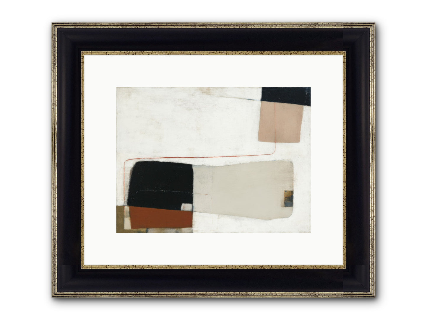 Breathed Framed Print - Black & Gold 12x9