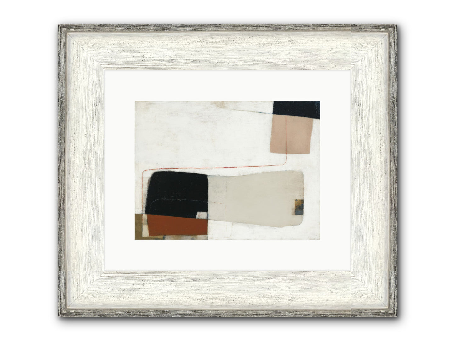 Breathed Framed Print - Driftwood White 12x9