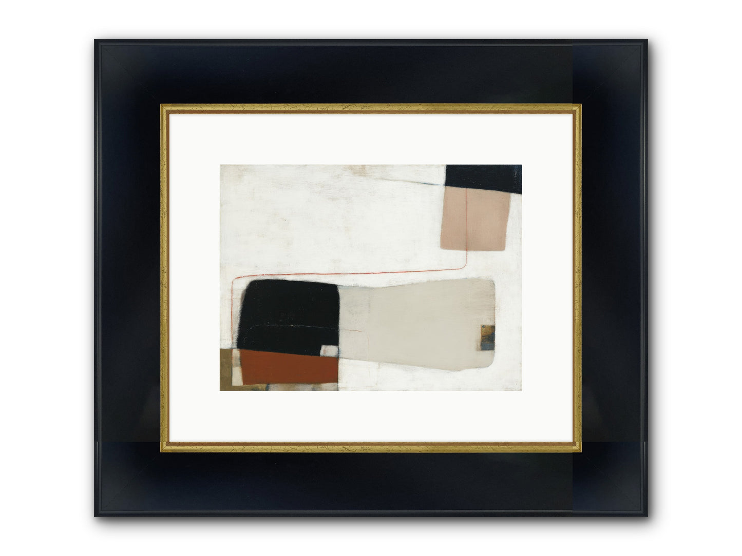 Breathed Framed Print - Wide Black w/Gold 12x9