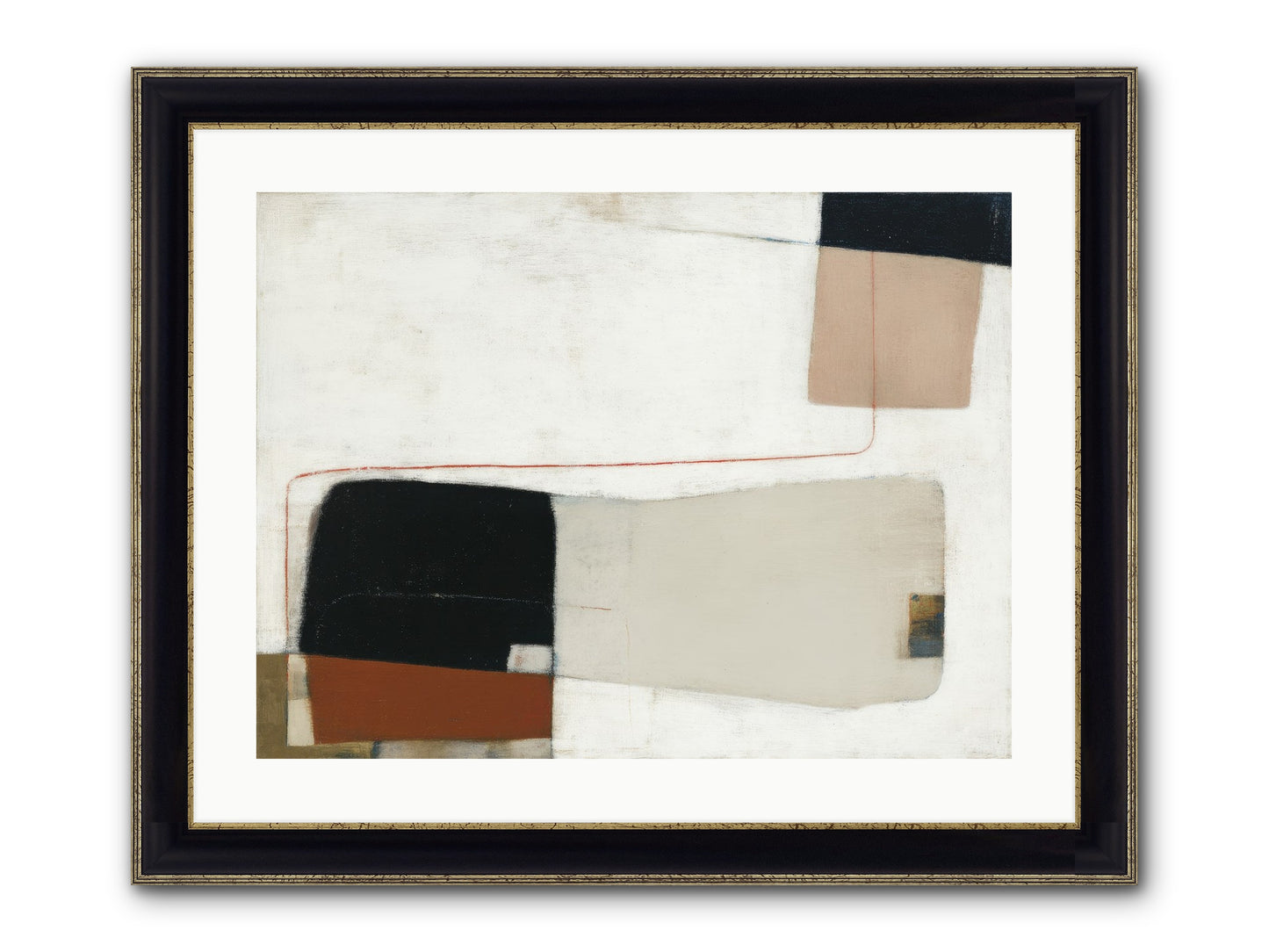 Breathed Framed Print - Black & Gold 24x18