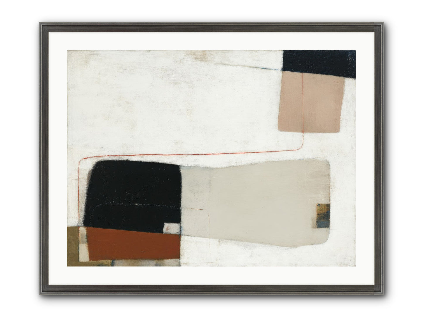 Breathed Framed Print - Slimwoods Black/Silver 32x24