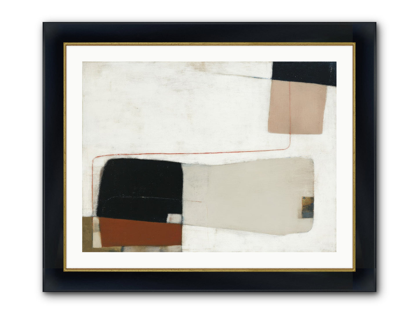 Breathed Framed Print - Wide Black w/Gold 32x24