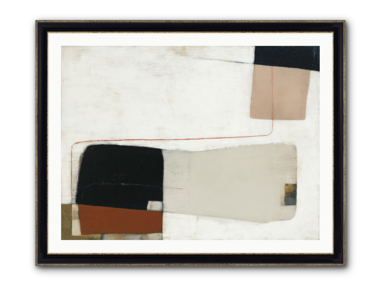 Breathed Framed Print - Black & Gold 40x30