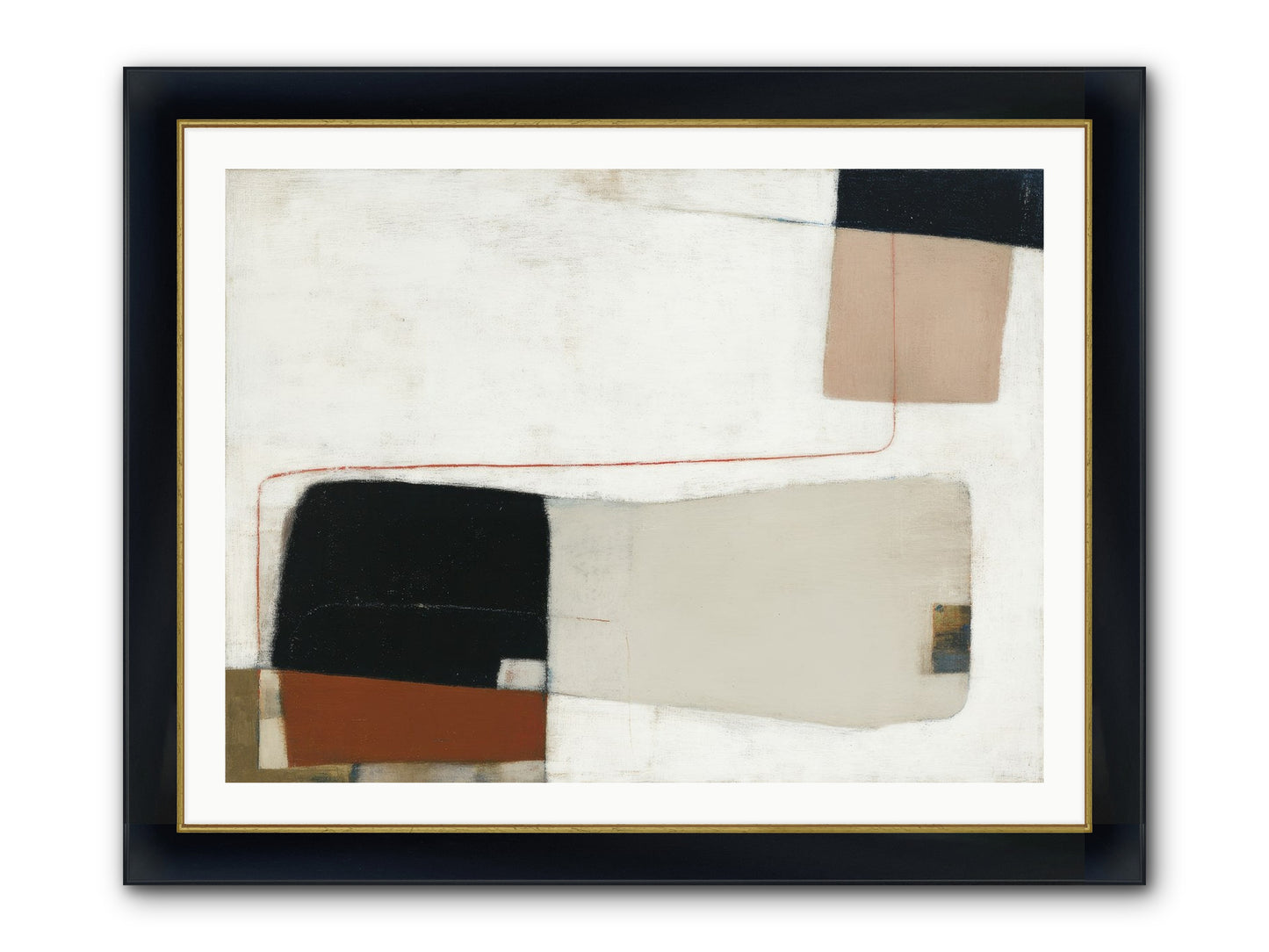 Breathed Framed Print - Wide Black w/Gold 40x30