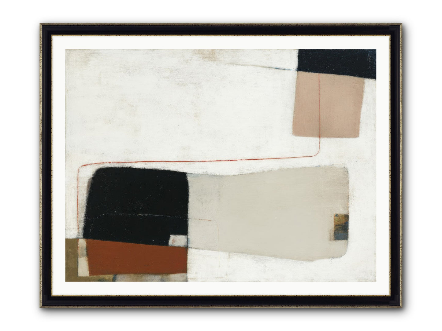 Breathed Framed Print - Black & Gold 48x36