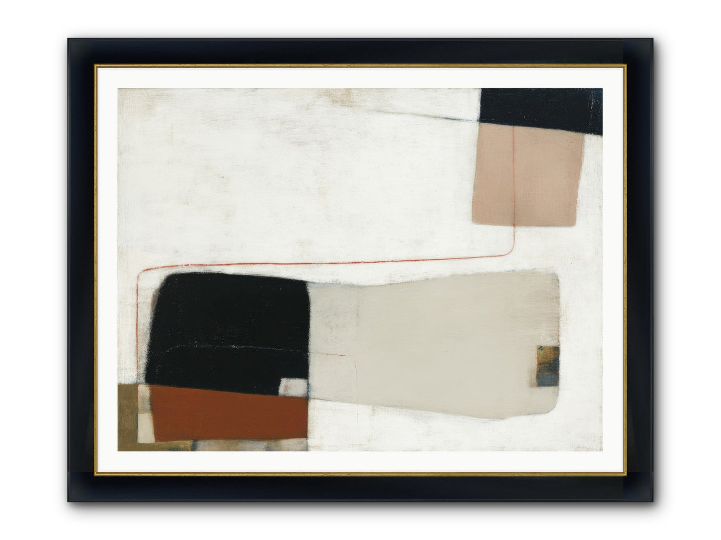 Breathed Framed Print - Wide Black w/Gold 48x36