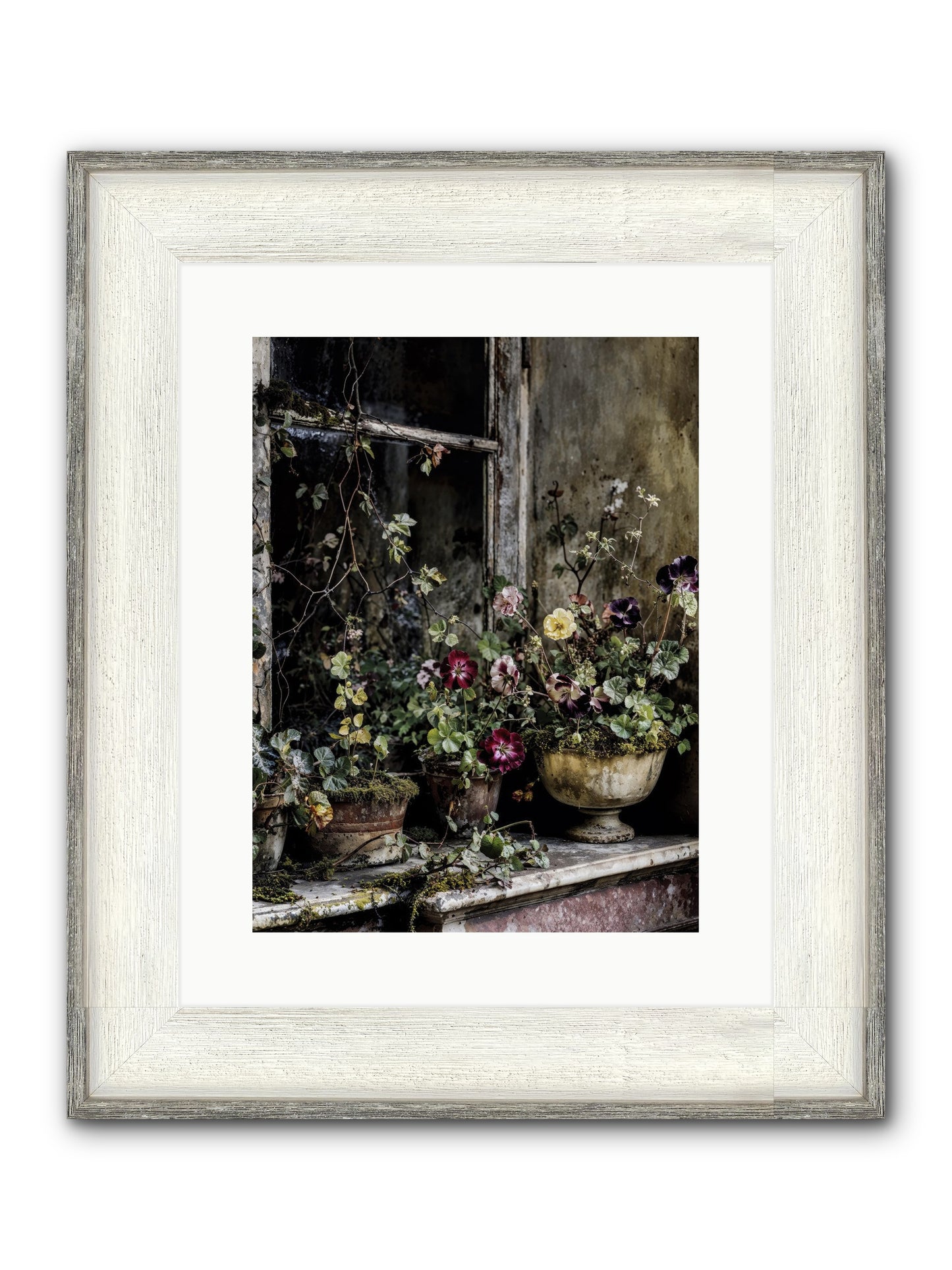 Breathless Framed Print - Driftwood White 12x16