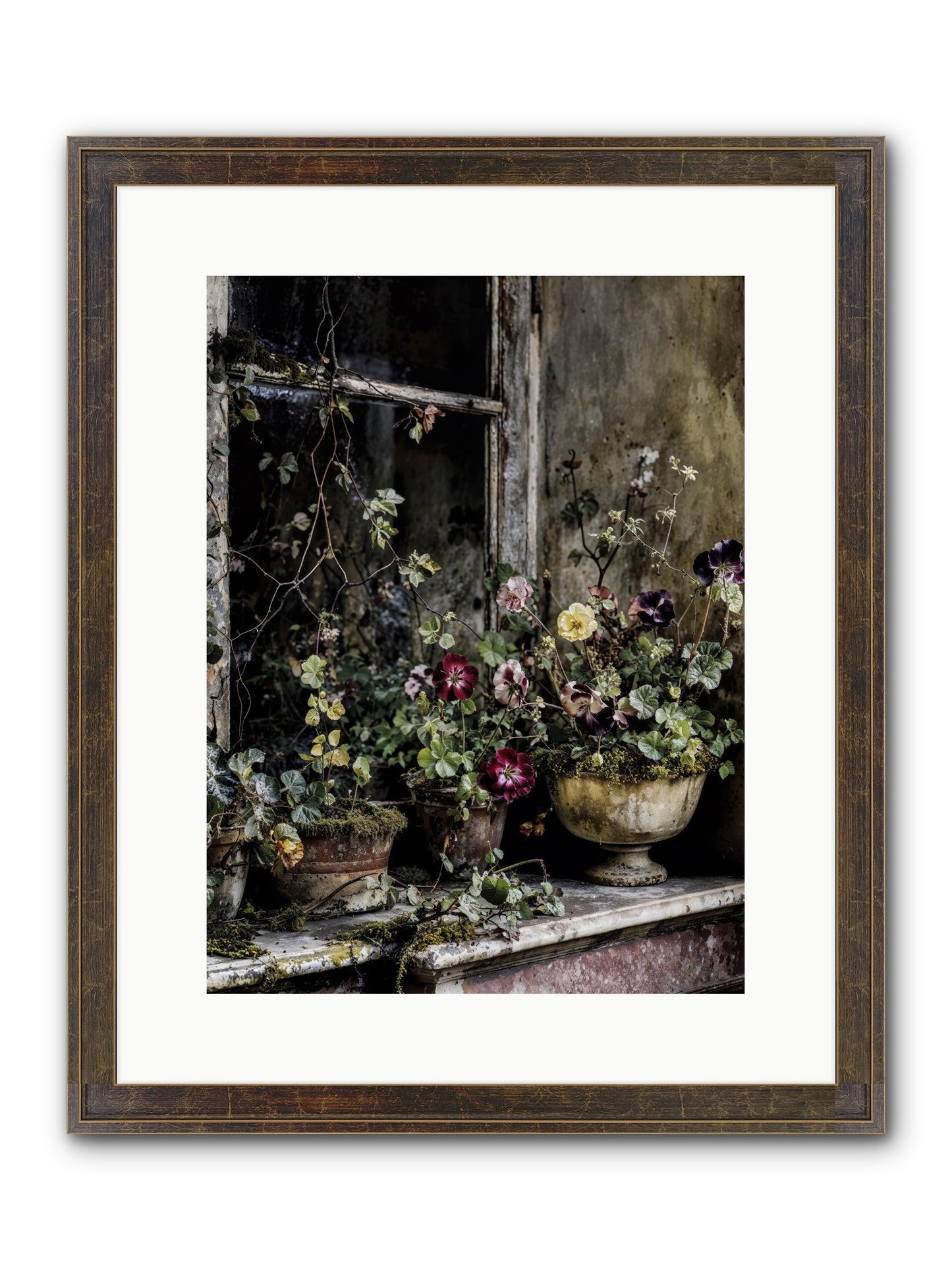 Breathless Framed Print - Slimwoods Black/Gold 12x16