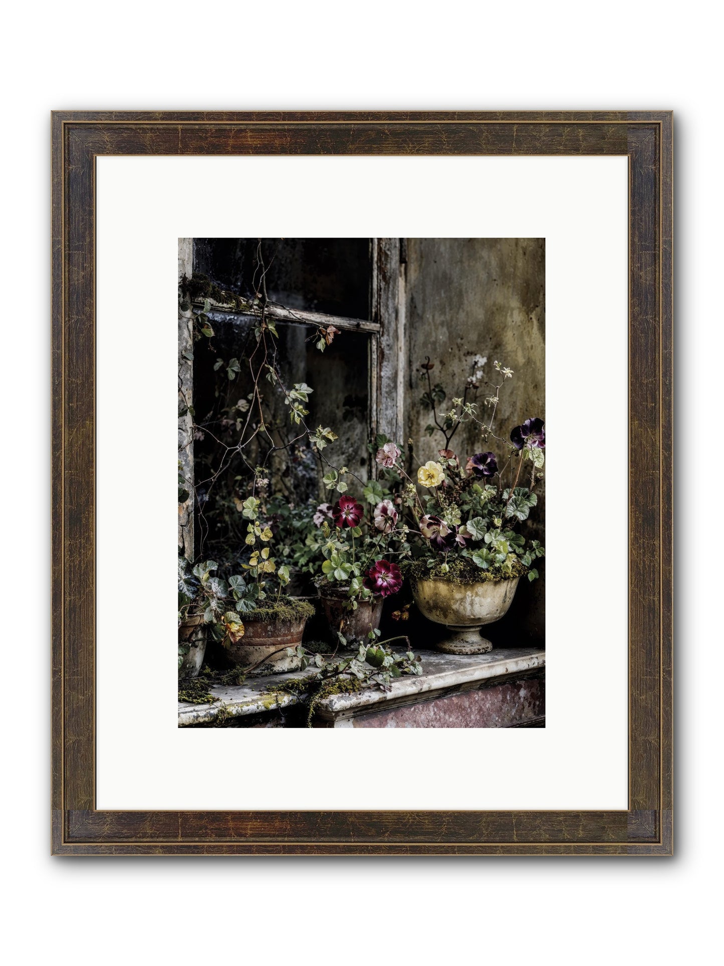 Breathless Framed Print - Slimwoods Black/Gold 9x12