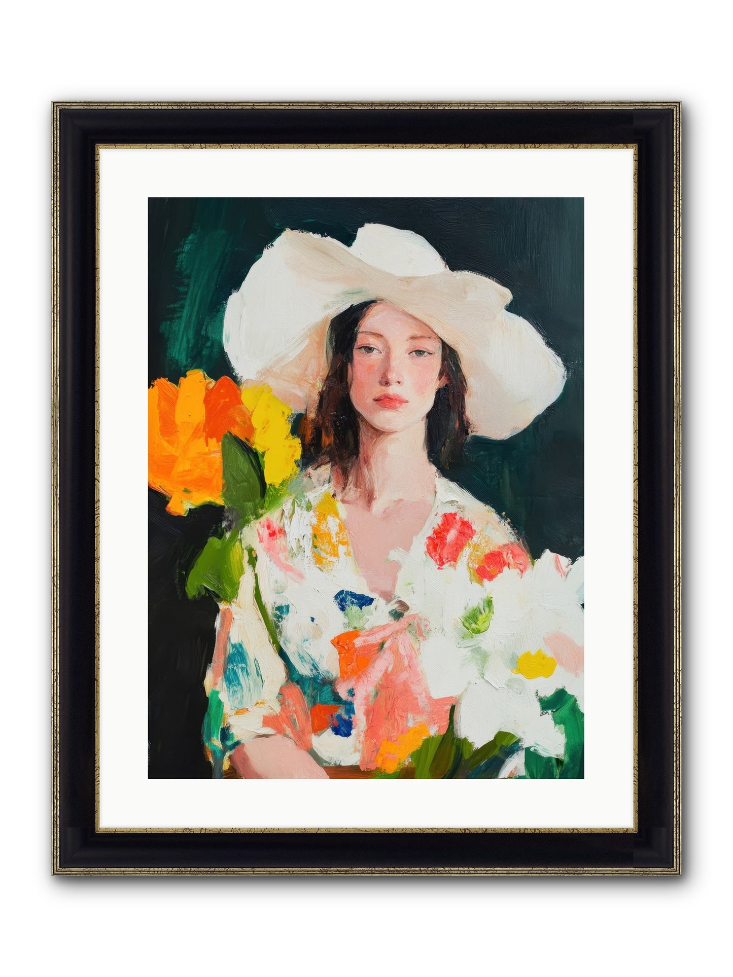 Breathless Observer Framed Print - Black & Gold 18x24