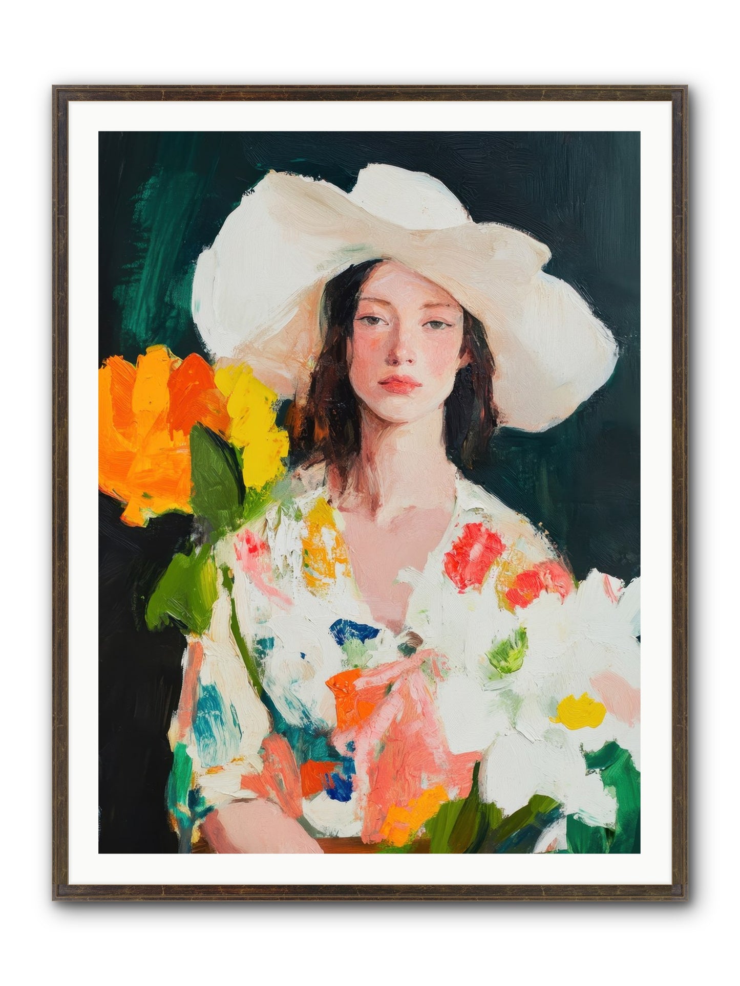 Breathless Observer Framed Print - Slimwoods Black/Gold 36x48
