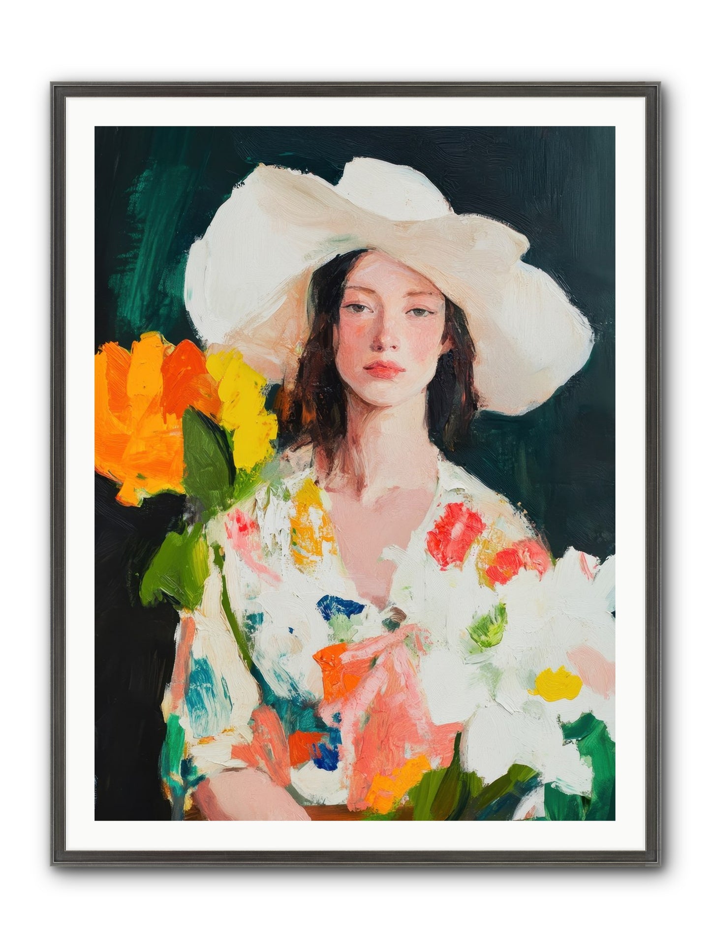 Breathless Observer Framed Print - Slimwoods Black/Silver 36x48