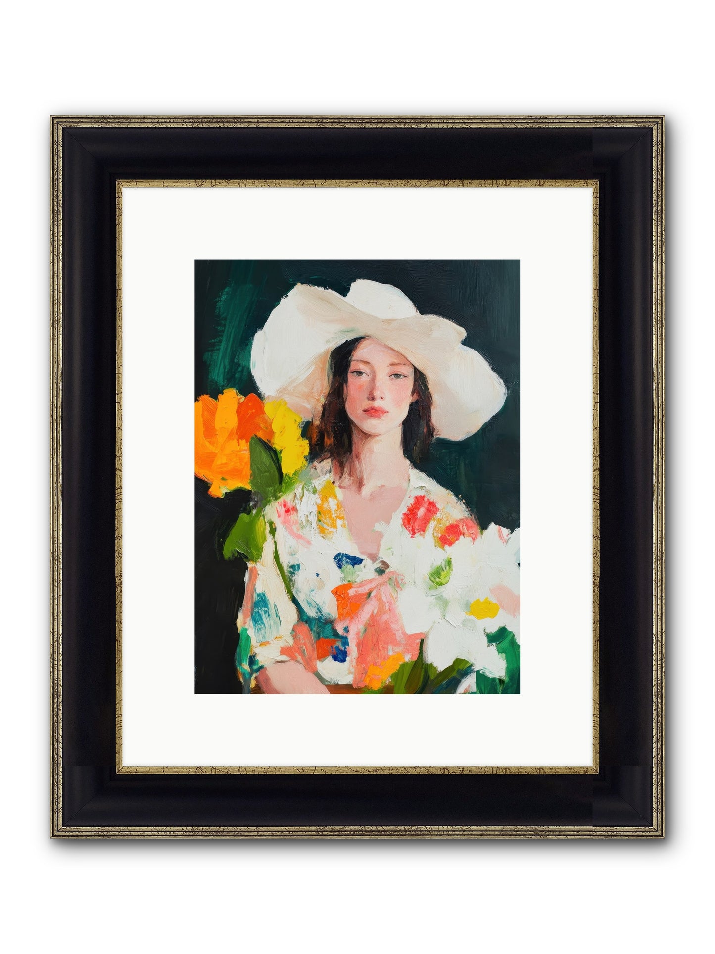 Breathless Observer Framed Print - Black & Gold 9x12