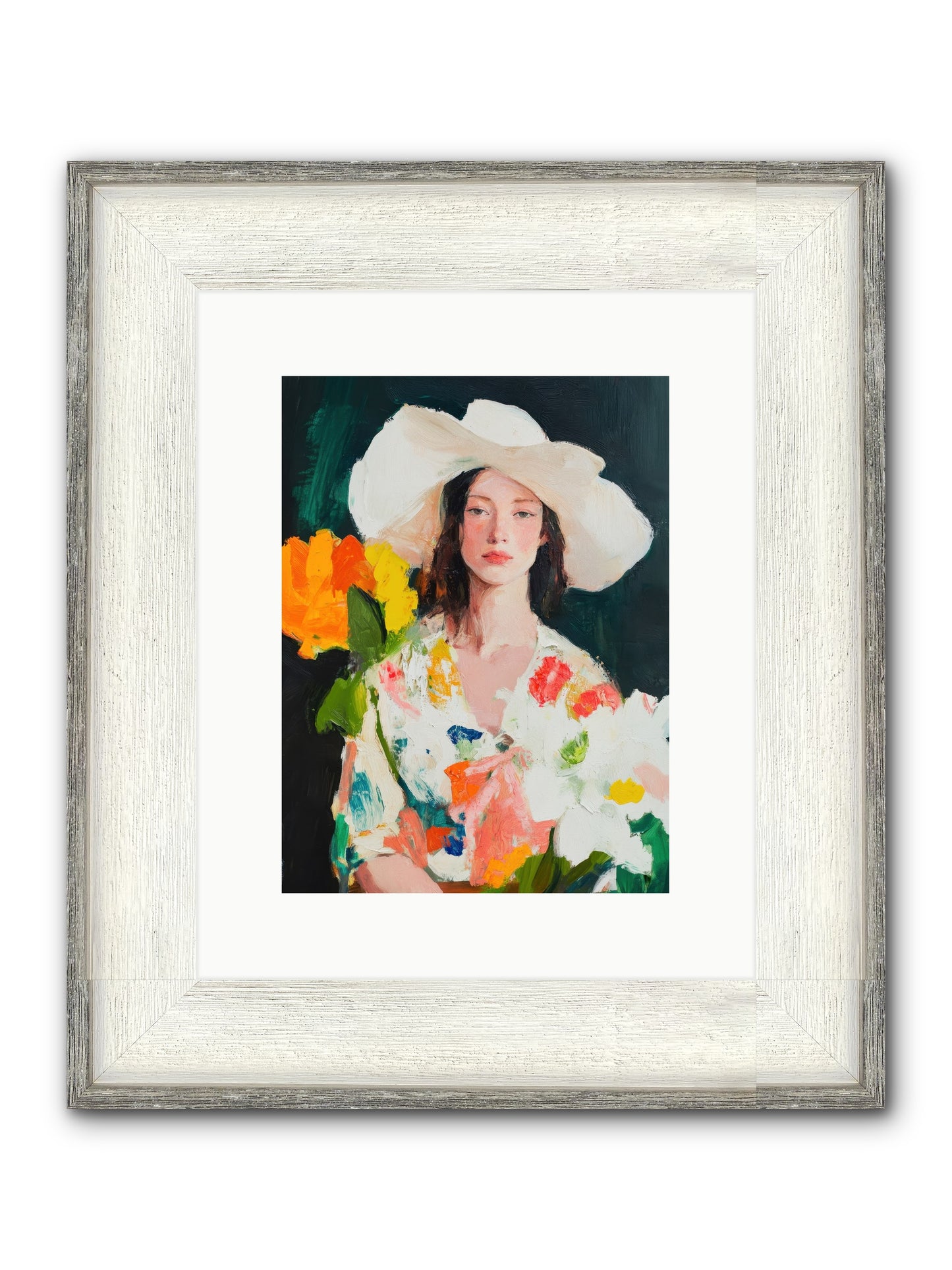 Breathless Observer Framed Print - Driftwood White 9x12