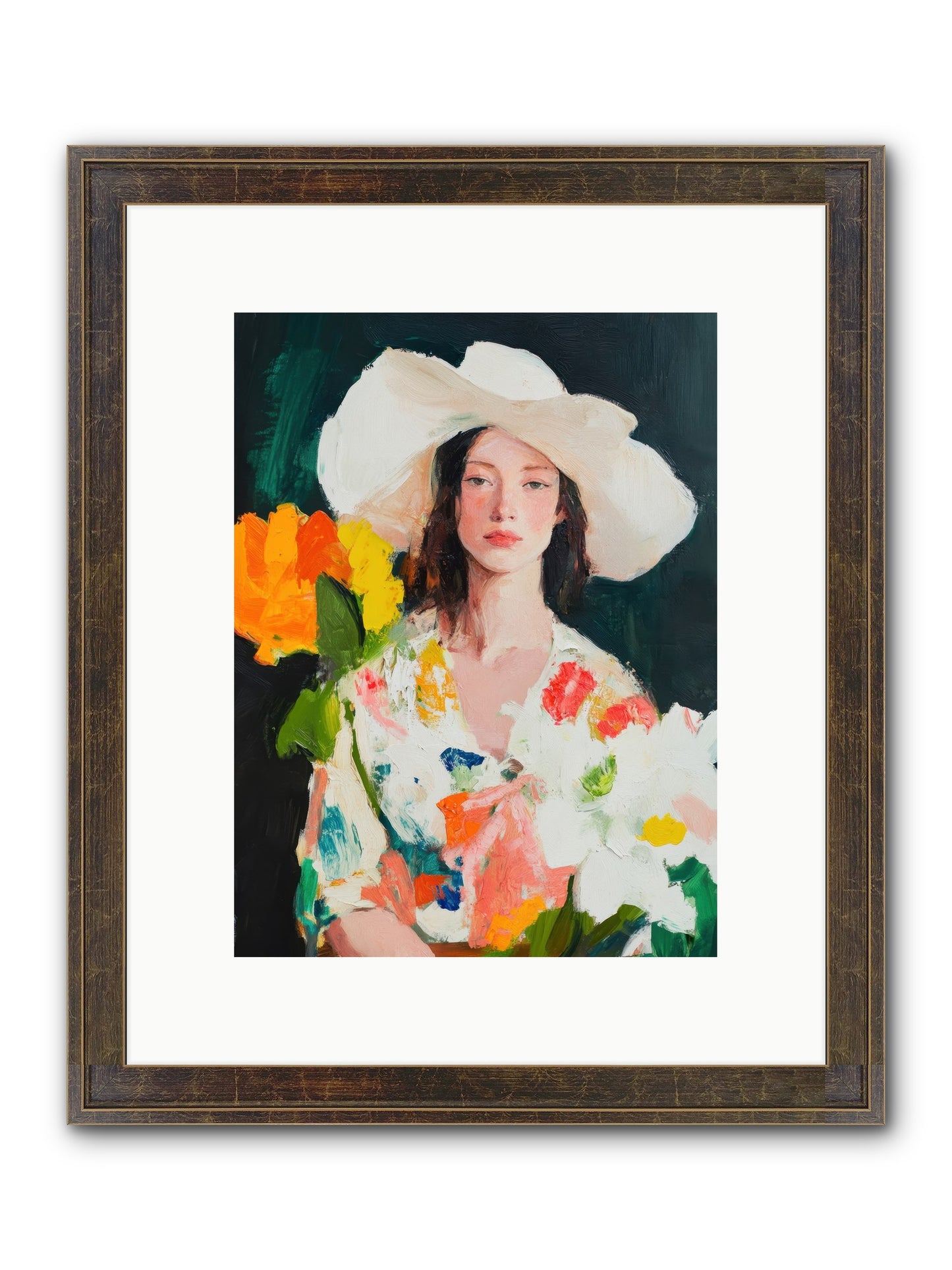 Breathless Observer Framed Print - Slimwoods Black/Gold 9x12