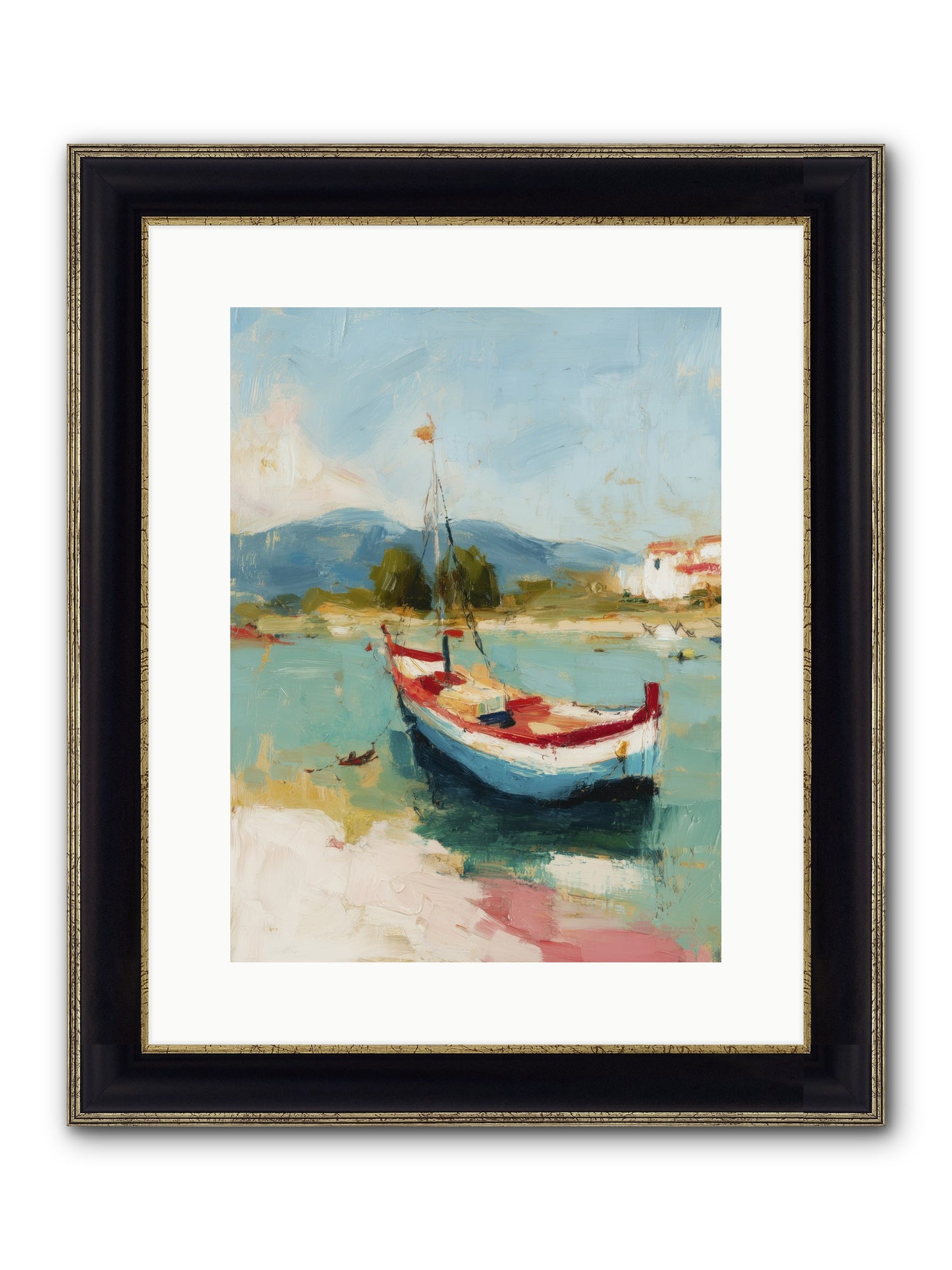 Breezes Carrying Dreams Framed Print - Black & Gold 12x16