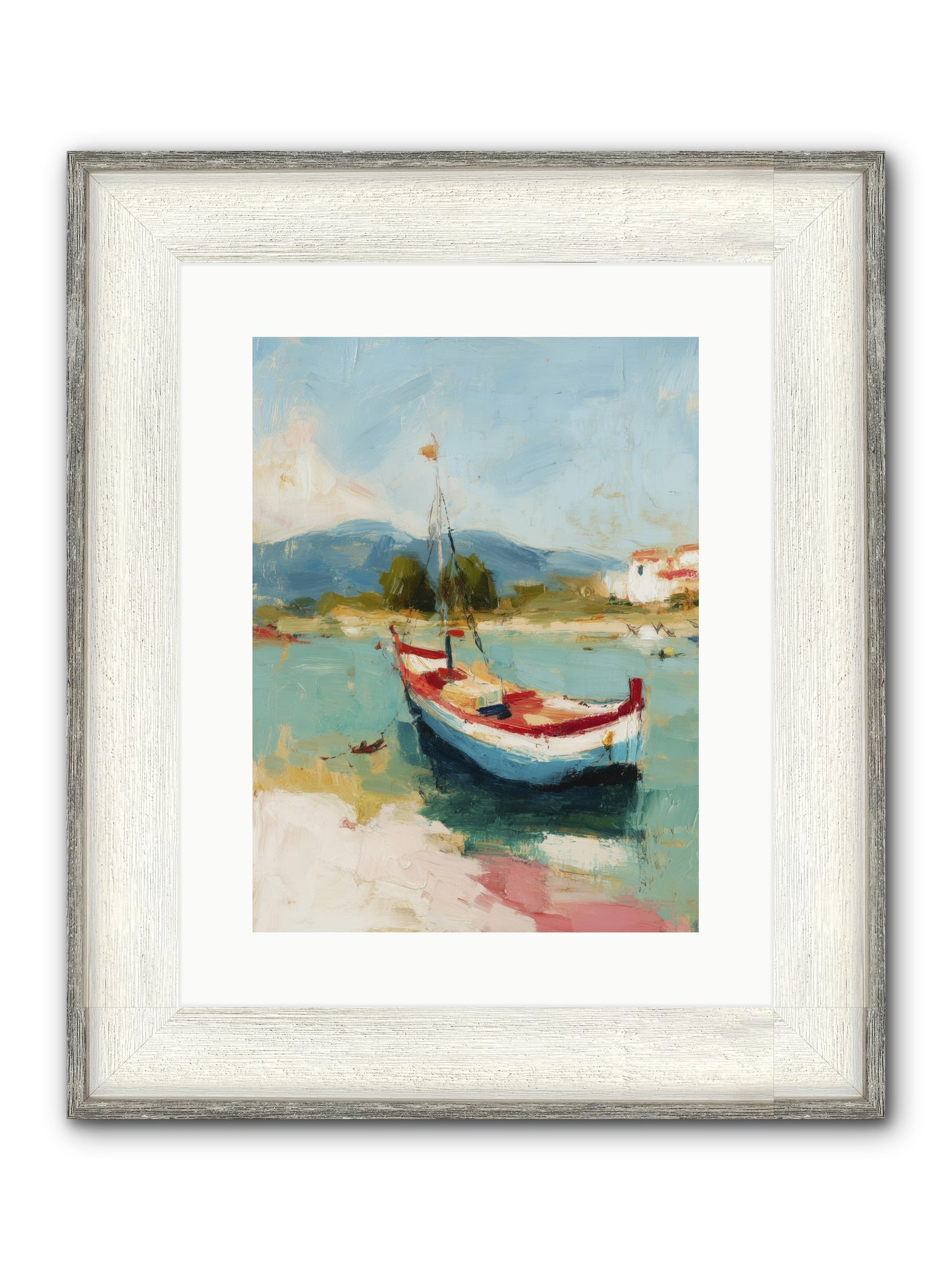 Breezes Carrying Dreams Framed Print - Driftwood White 12x16