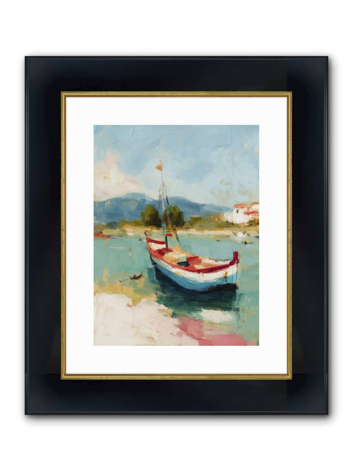 Breezes Carrying Dreams Framed Print - Wide Black w/Gold 12x16