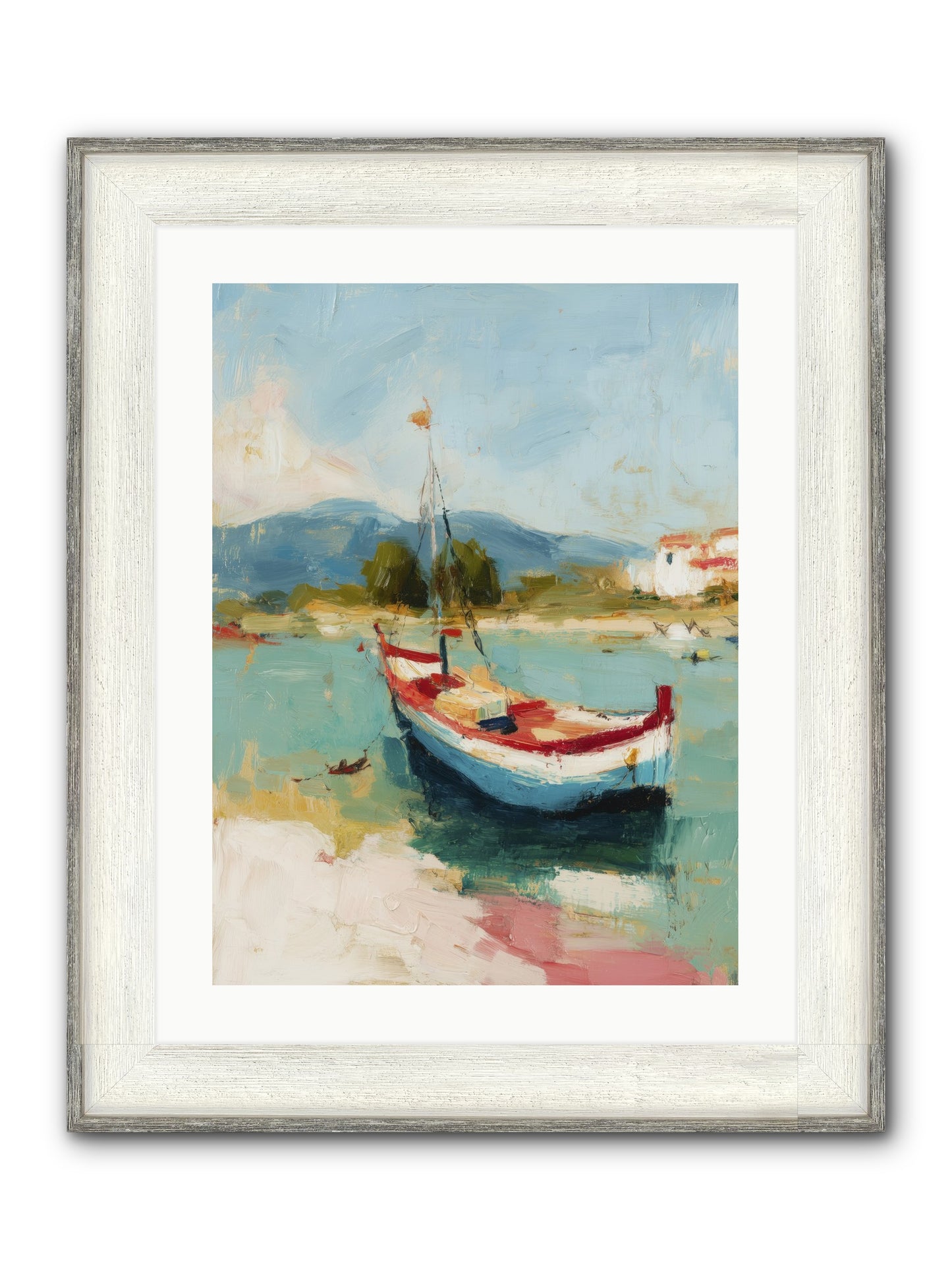 Breezes Carrying Dreams Framed Print - Driftwood White 18x24