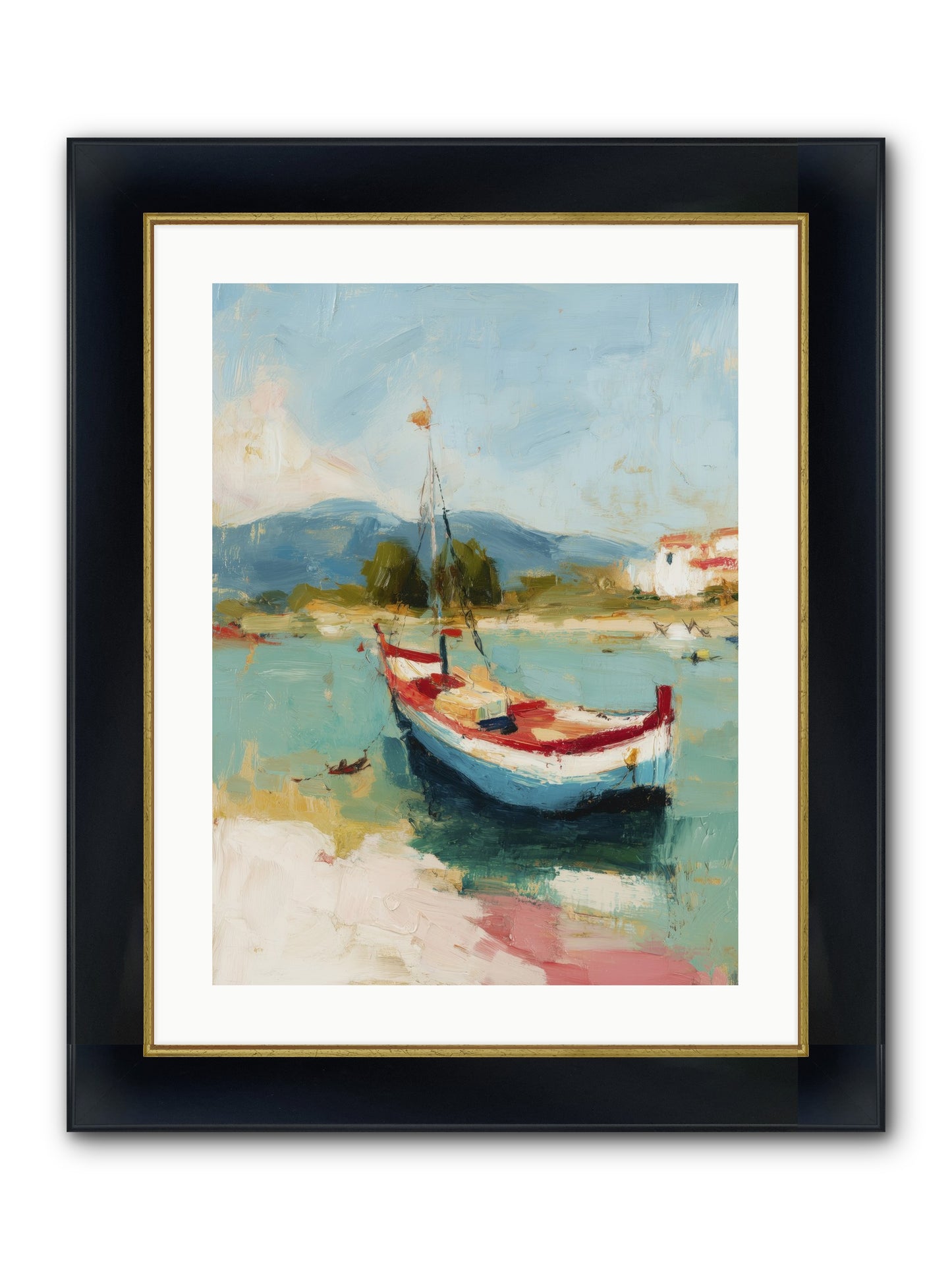 Breezes Carrying Dreams Framed Print - Wide Black w/Gold 18x24