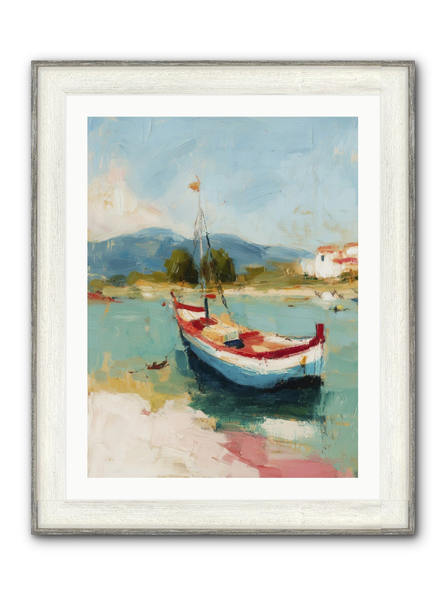 Breezes Carrying Dreams Framed Print - Driftwood White 24x32
