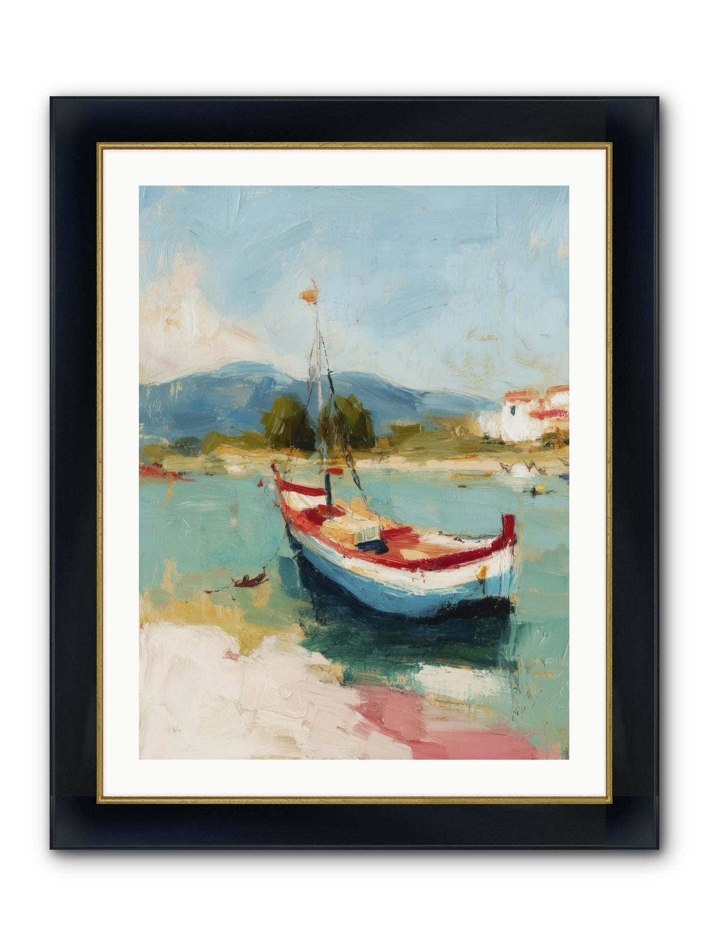 Breezes Carrying Dreams Framed Print - Wide Black w/Gold 24x32