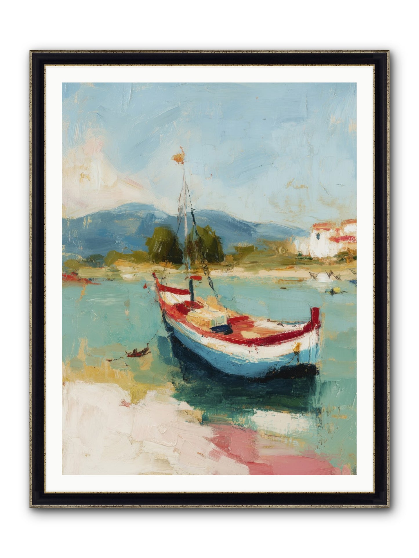 Breezes Carrying Dreams Framed Print - Black & Gold 36x48