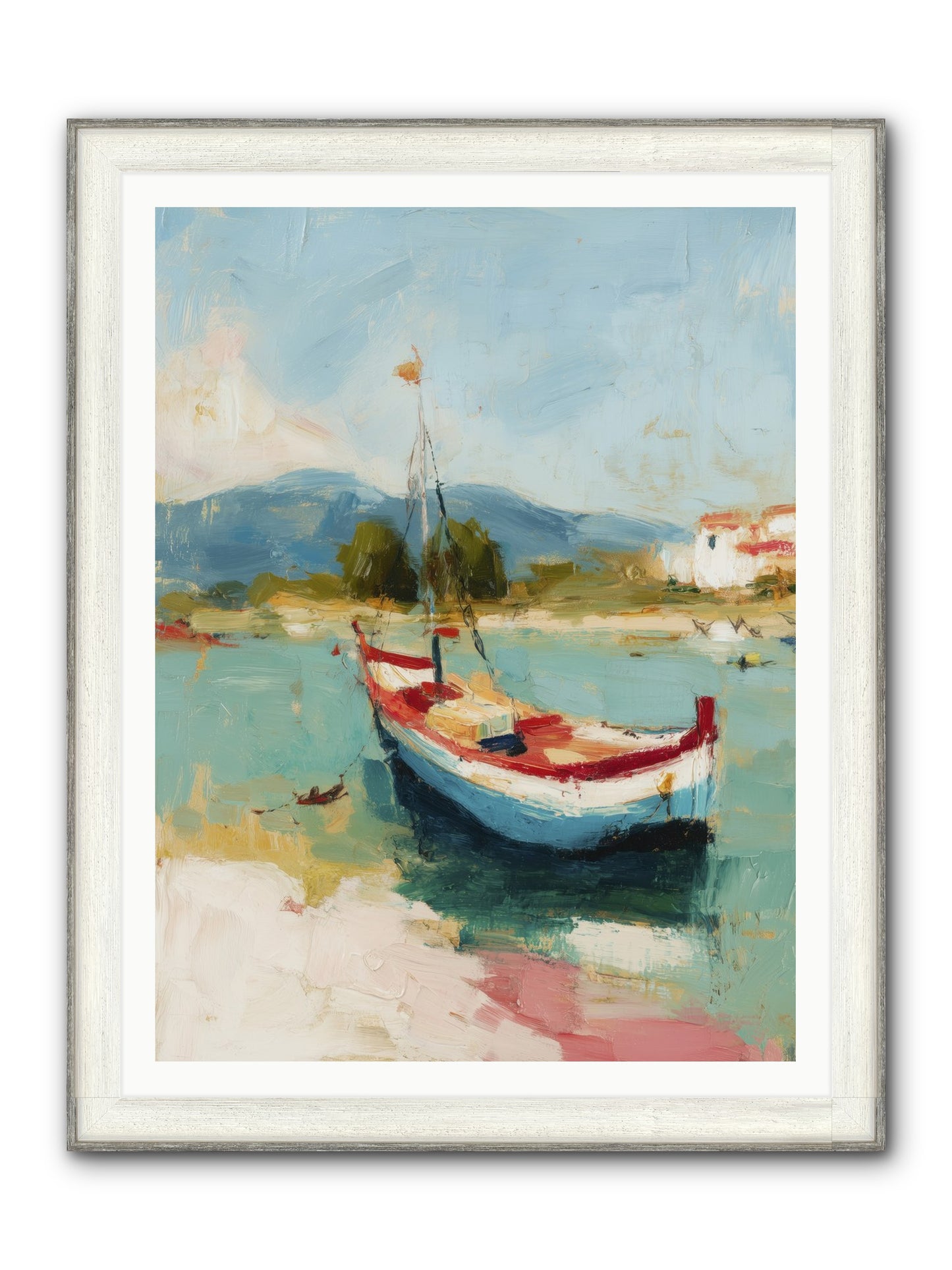 Breezes Carrying Dreams Framed Print - Driftwood White 36x48