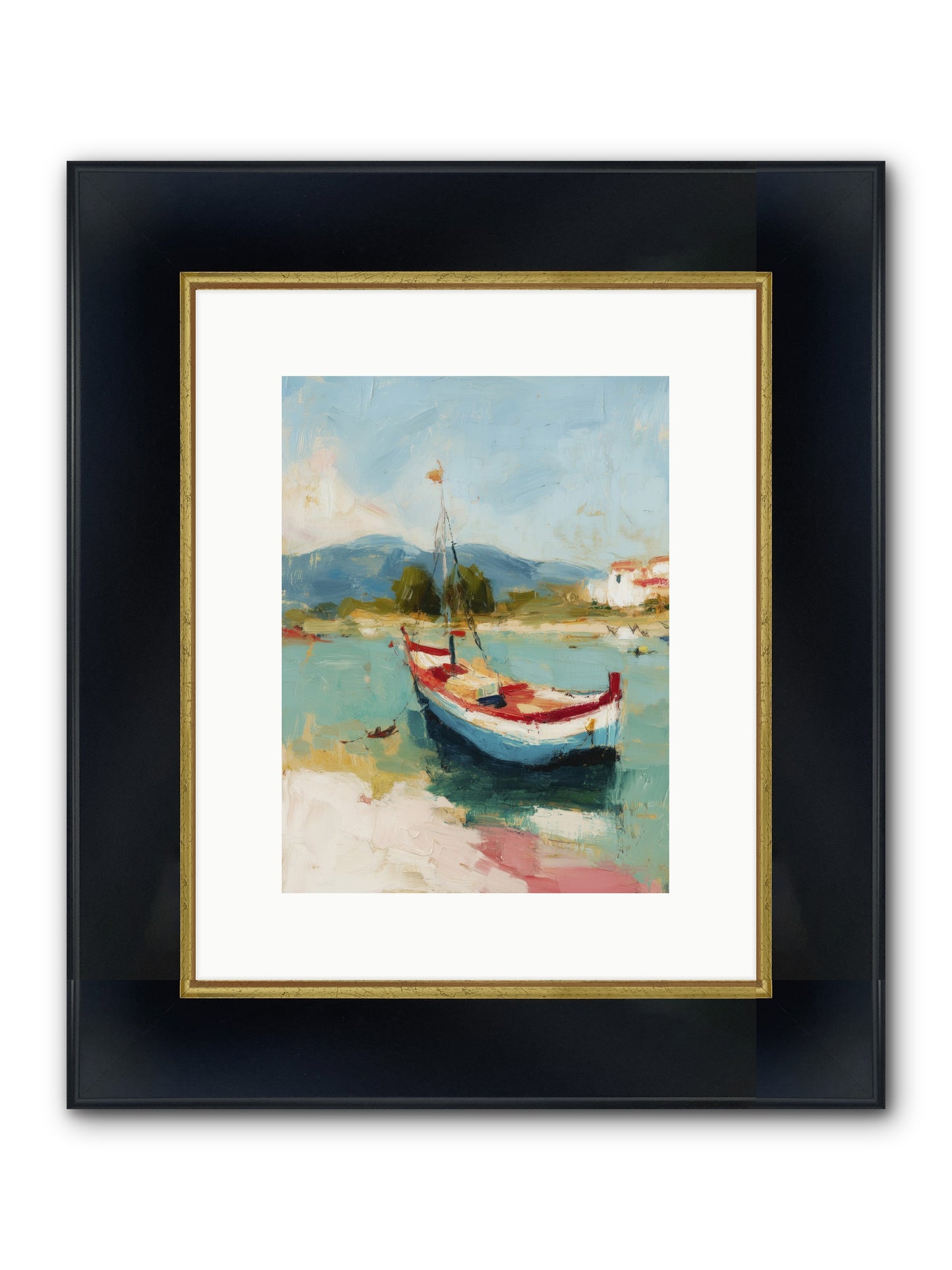 Breezes Carrying Dreams Framed Print - Wide Black w/Gold 9x12