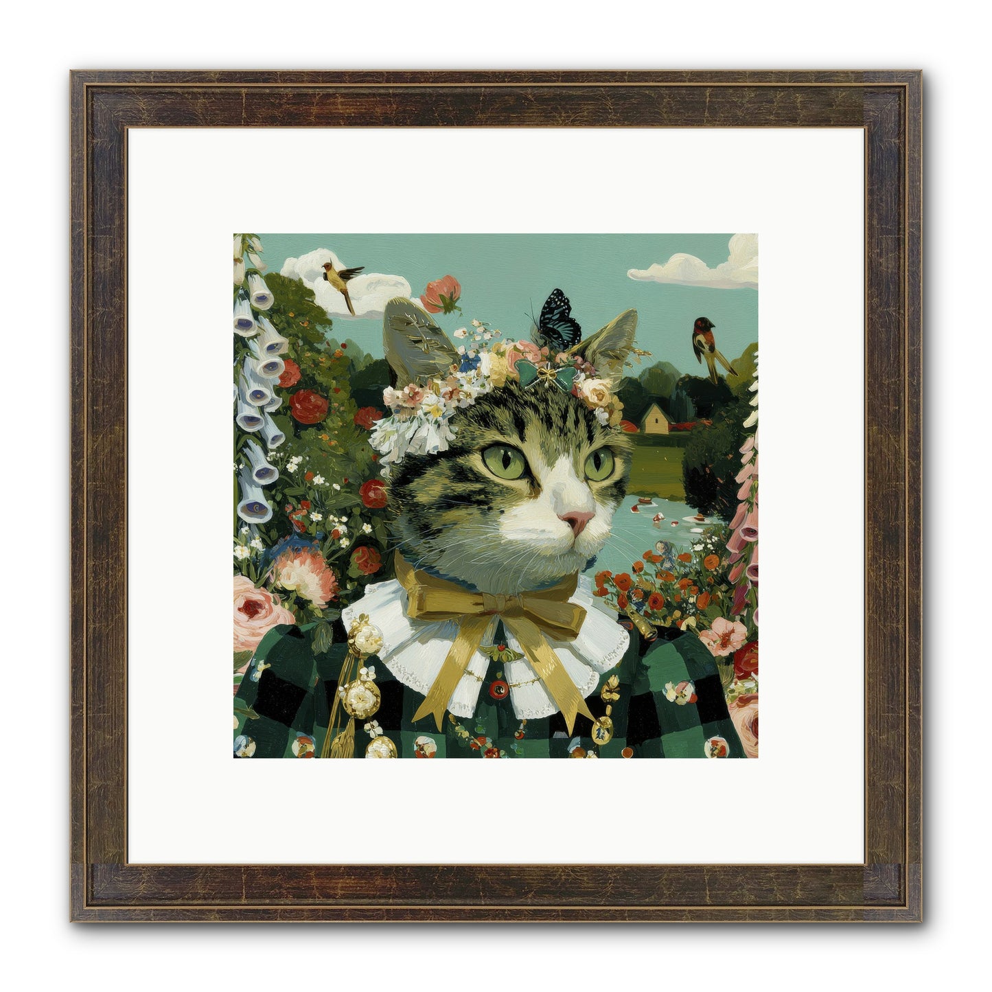 Breton Whispers Framed Print - Slimwoods Black/Gold 10x10