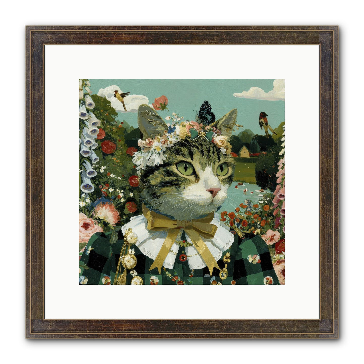 Breton Whispers Framed Print - Slimwoods Black/Gold 12x12