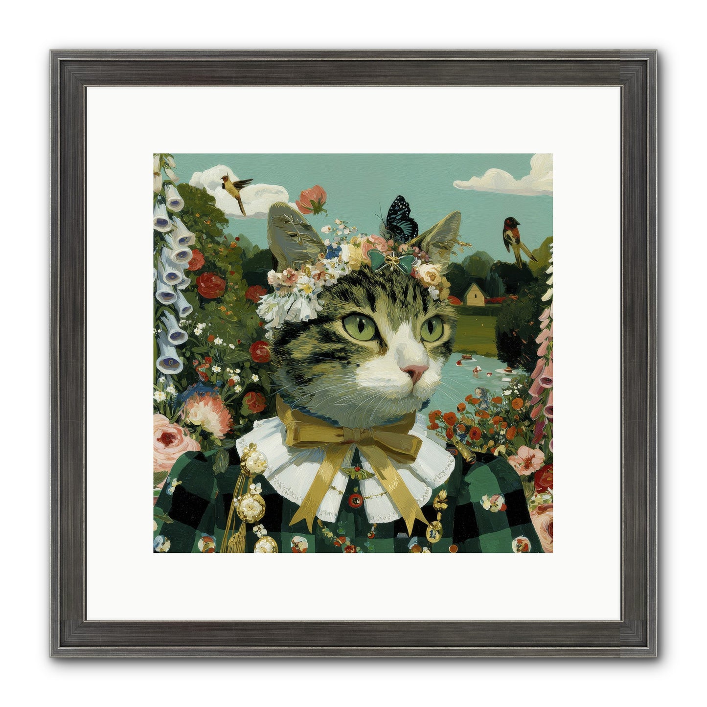 Breton Whispers Framed Print - Slimwoods Black/Silver 12x12