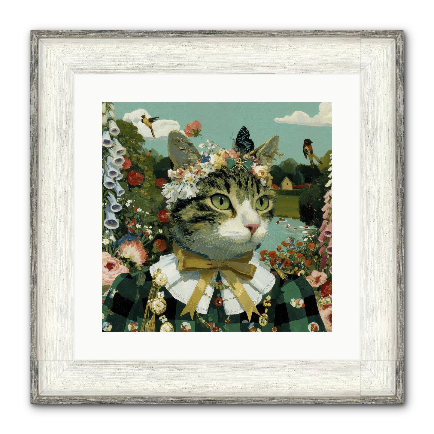 Breton Whispers Framed Print - Driftwood White 16x16