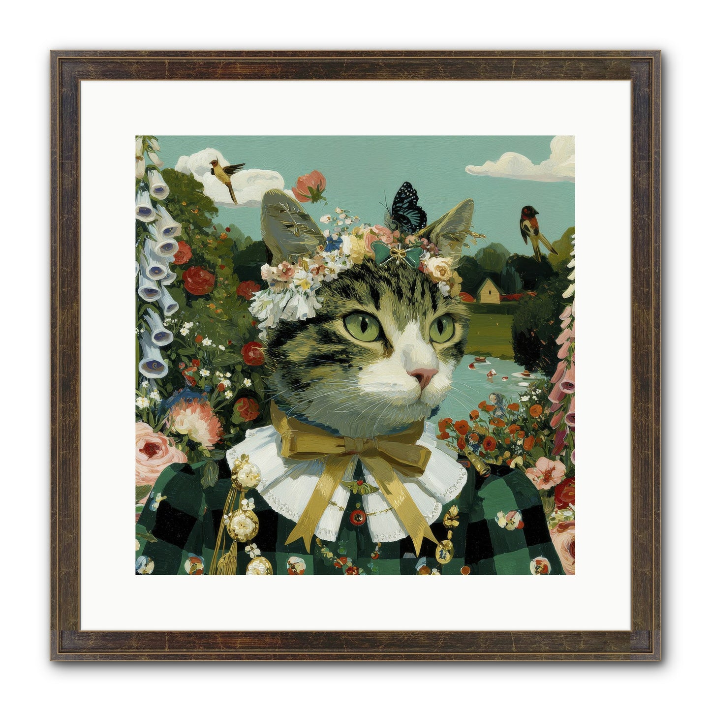 Breton Whispers Framed Print - Slimwoods Black/Gold 16x16