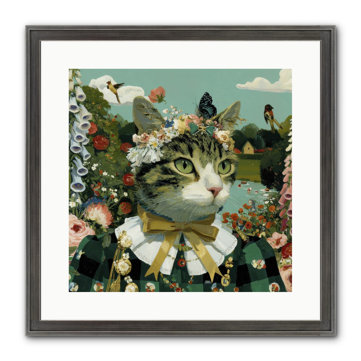 Breton Whispers Framed Print - Slimwoods Black/Silver 16x16