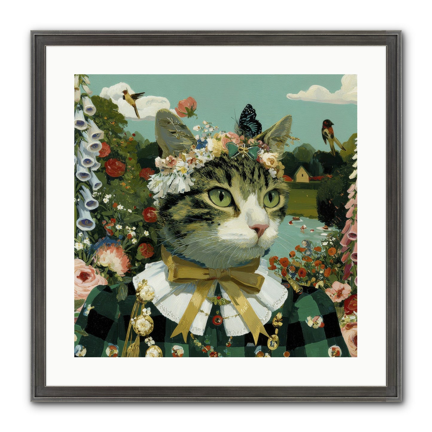 Breton Whispers Framed Print - Slimwoods Black/Silver 20x20