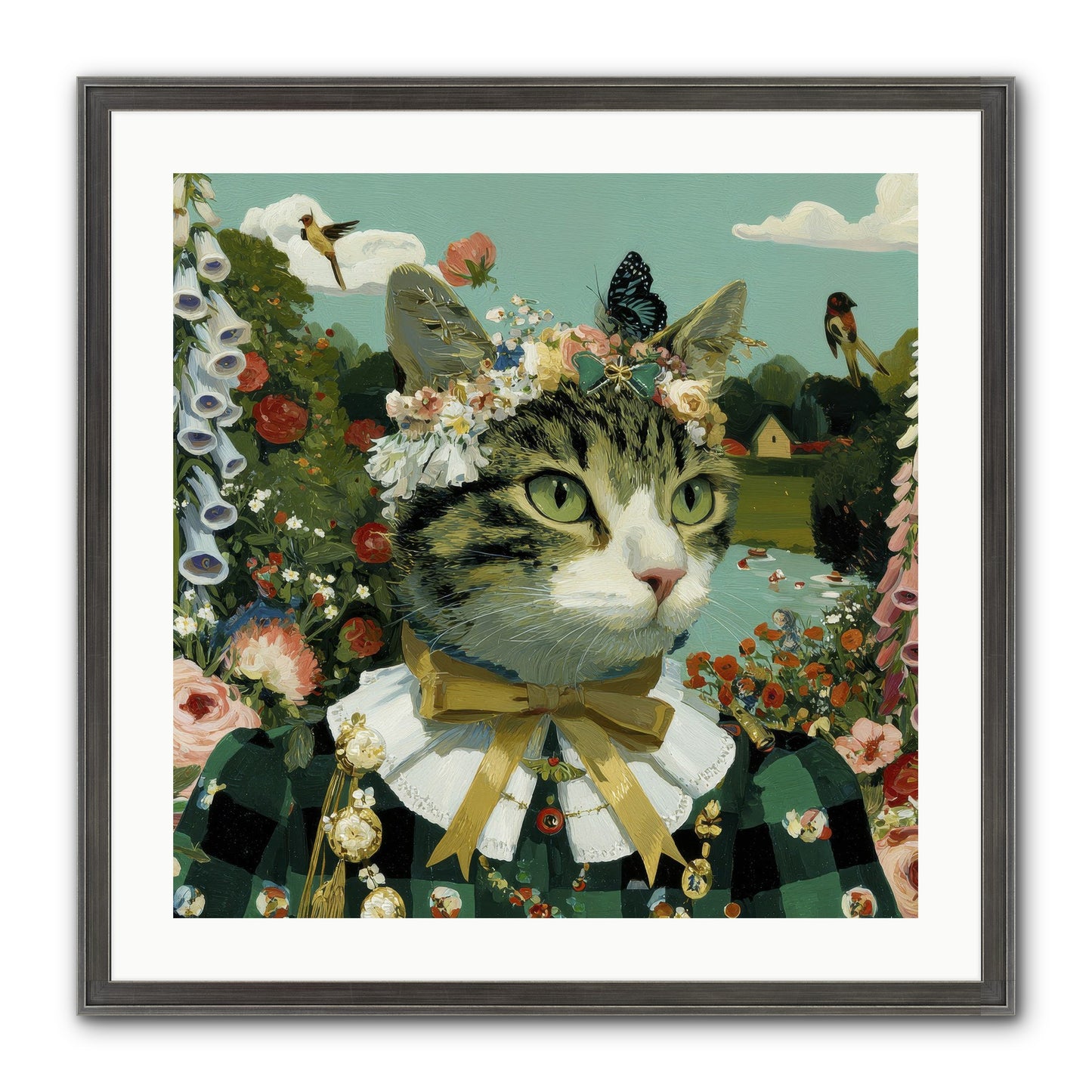 Breton Whispers Framed Print - Slimwoods Black/Silver 24x24