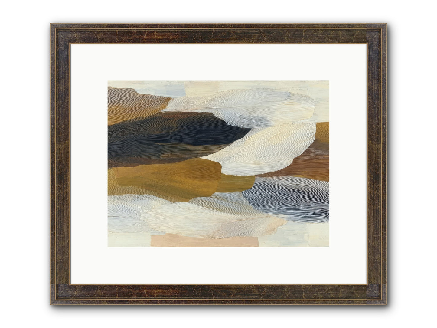 Breve Framed Print - Slimwoods Black/Gold 12x9