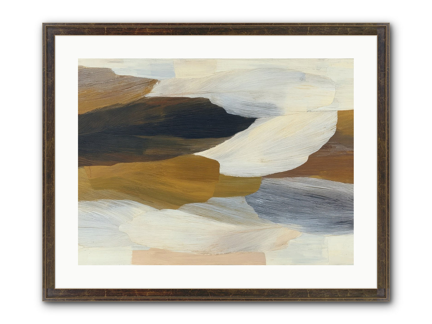 Breve Framed Print - Slimwoods Black/Gold 24x18