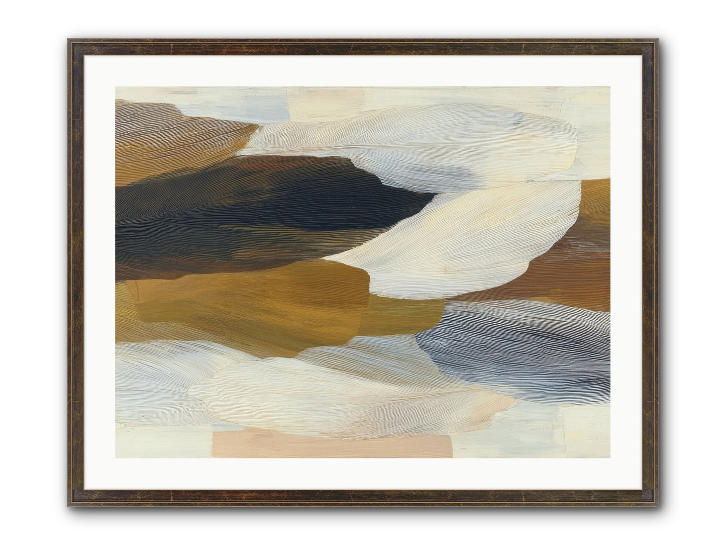 Breve Framed Print - Slimwoods Black/Gold 32x24