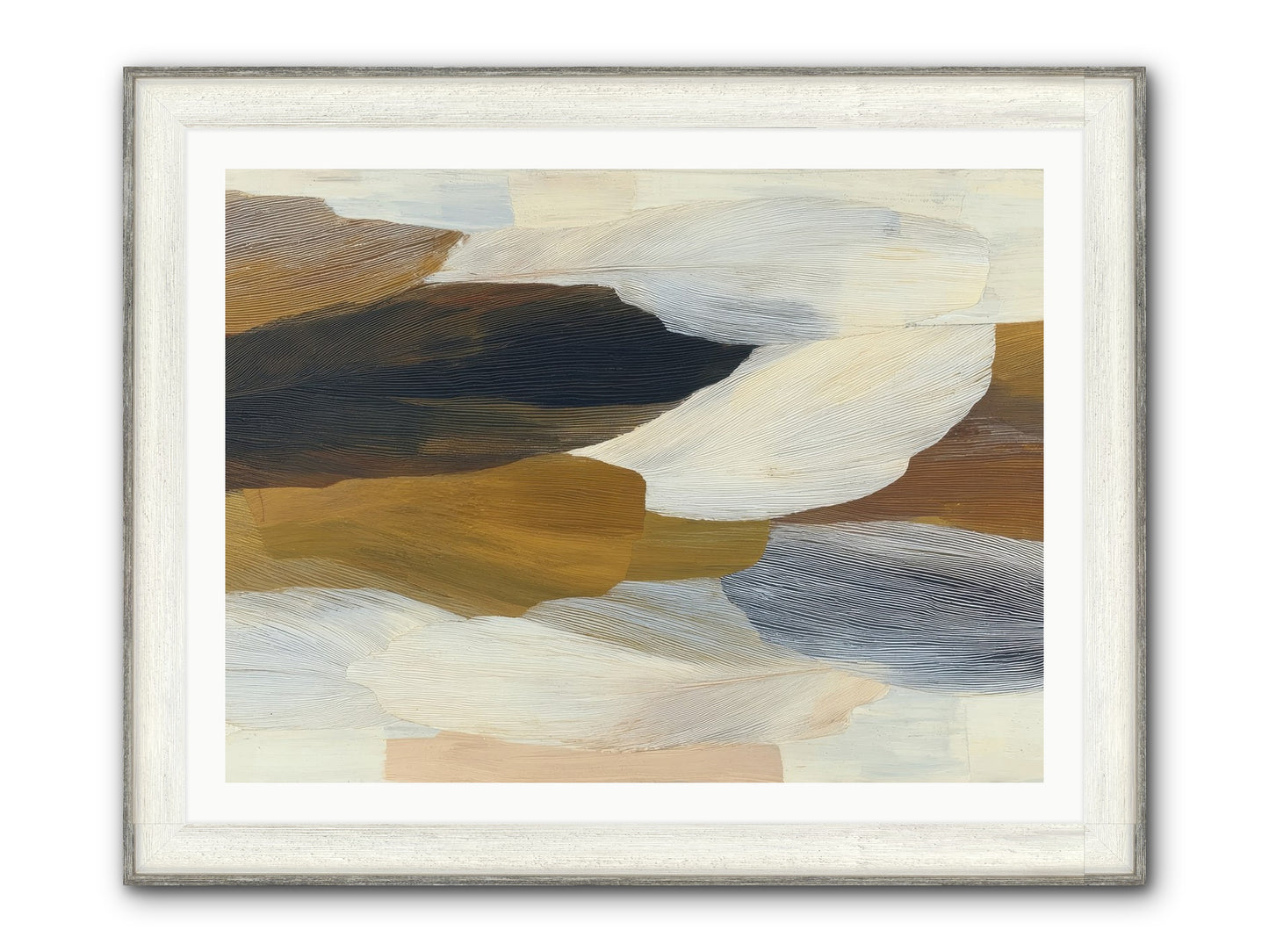 Breve Framed Print - Driftwood White 40x30