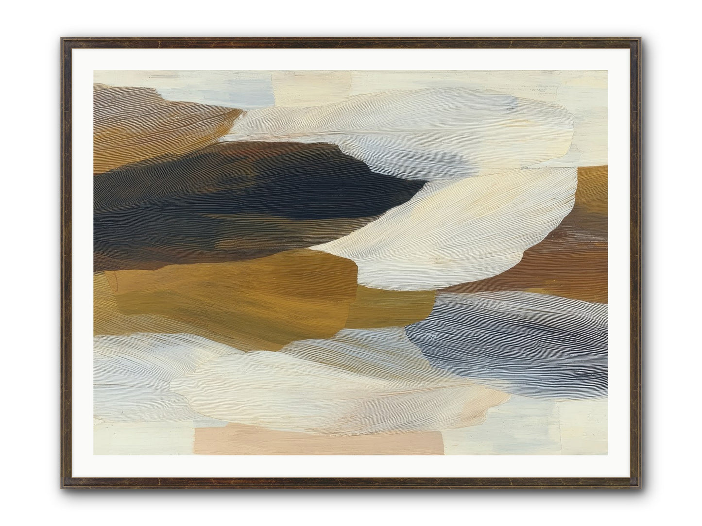 Breve Framed Print - Slimwoods Black/Gold 48x36