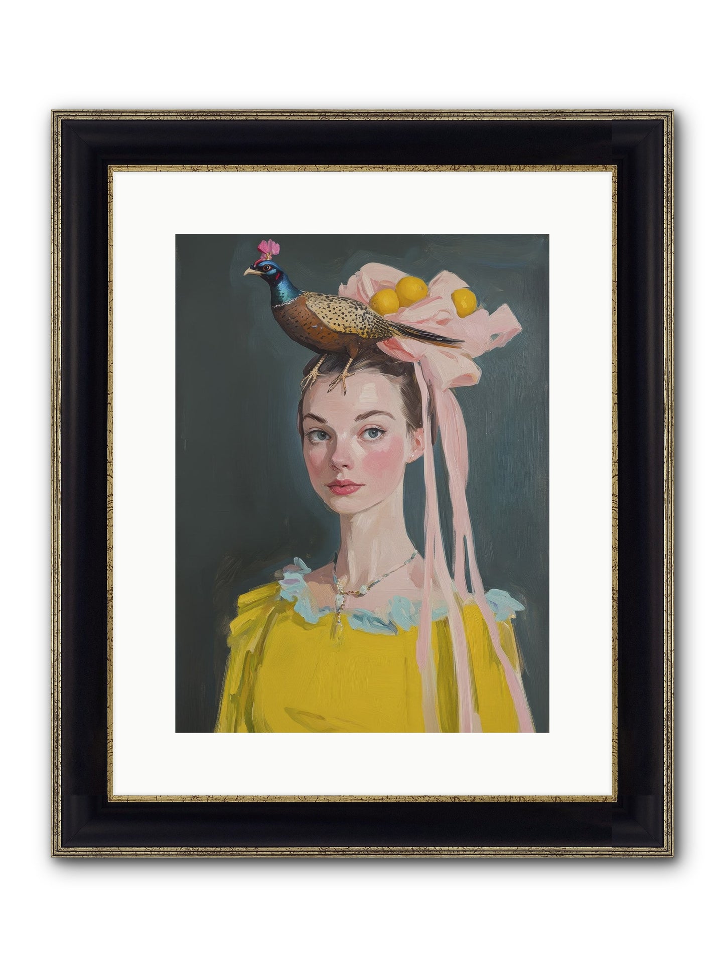 Briarwood Parlor Framed Print - Black & Gold 12x16