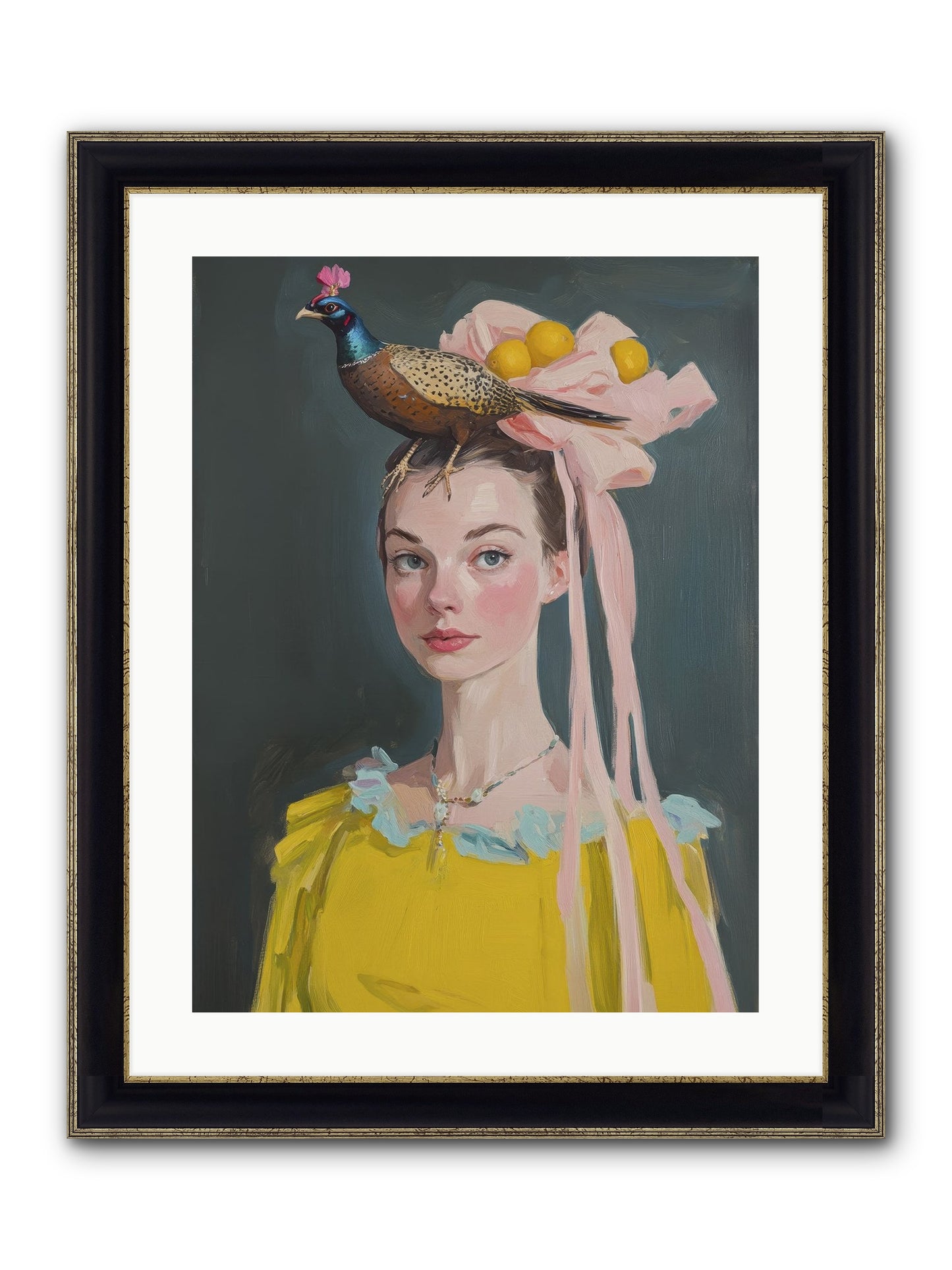 Briarwood Parlor Framed Print - Black & Gold 18x24