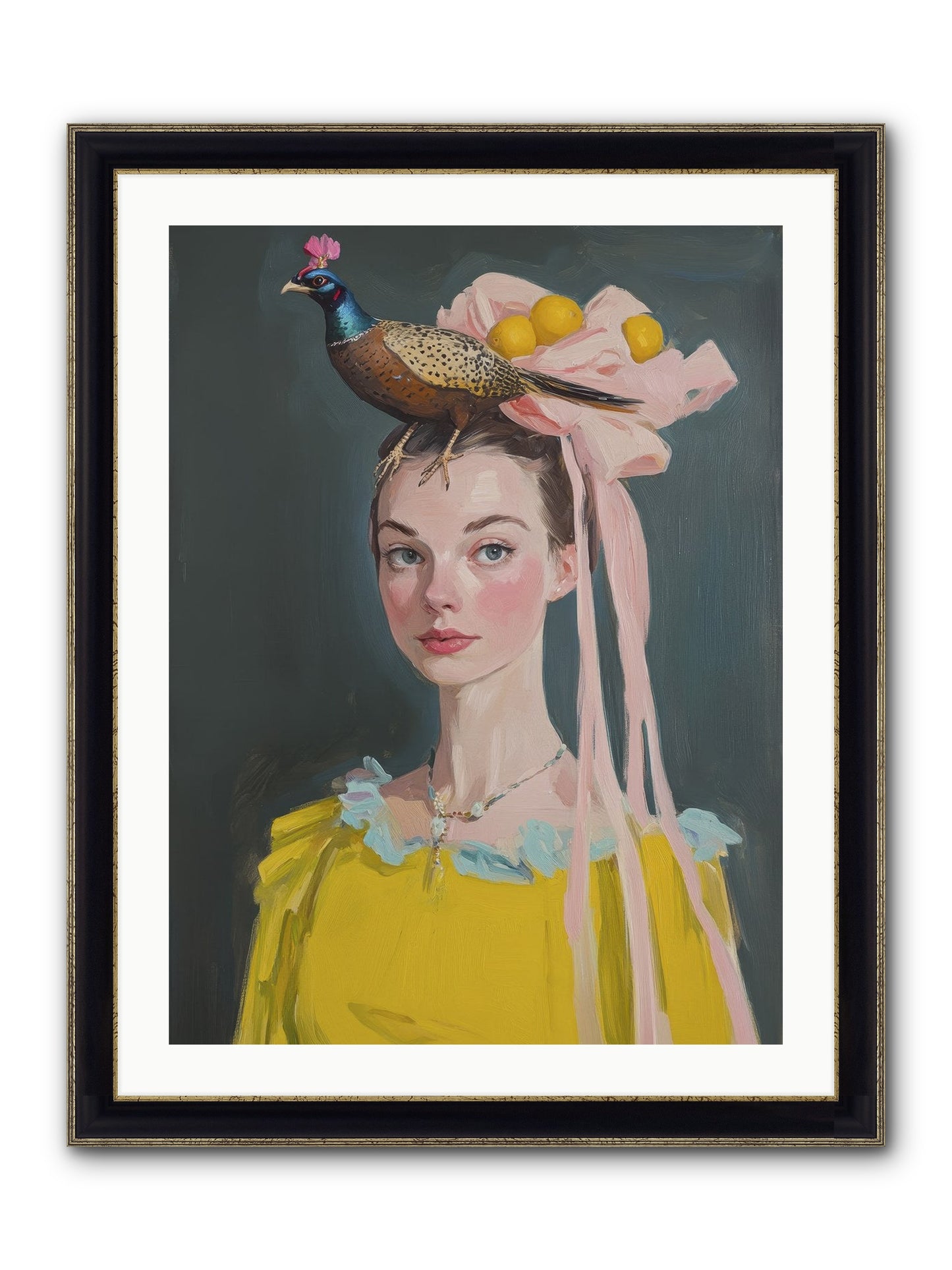 Briarwood Parlor Framed Print - Black & Gold 24x32