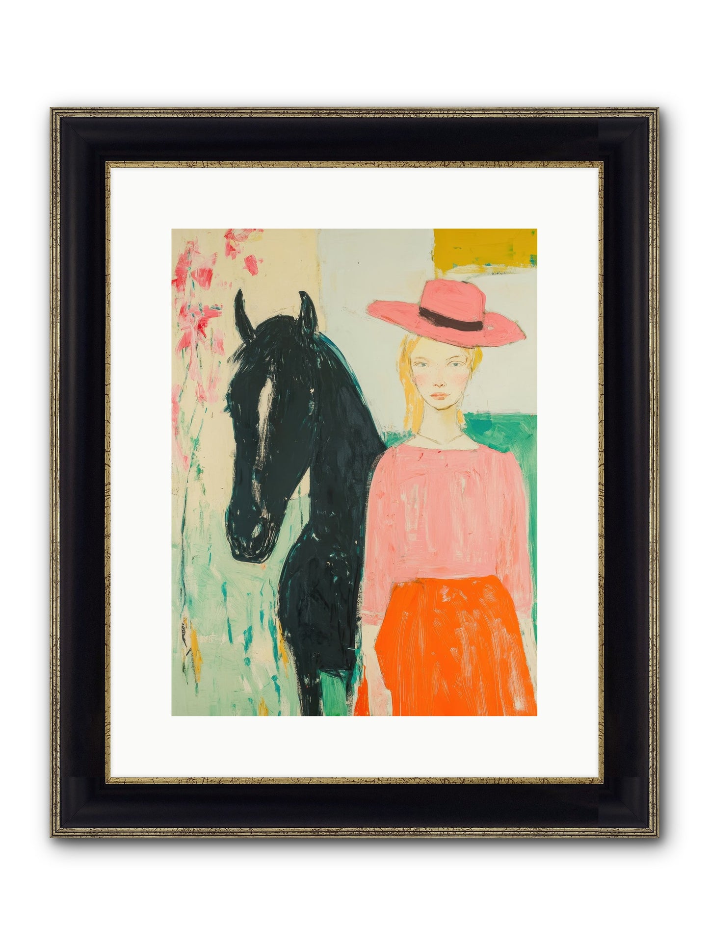 Bridle Path Confidences Framed Print - Black & Gold 12x16