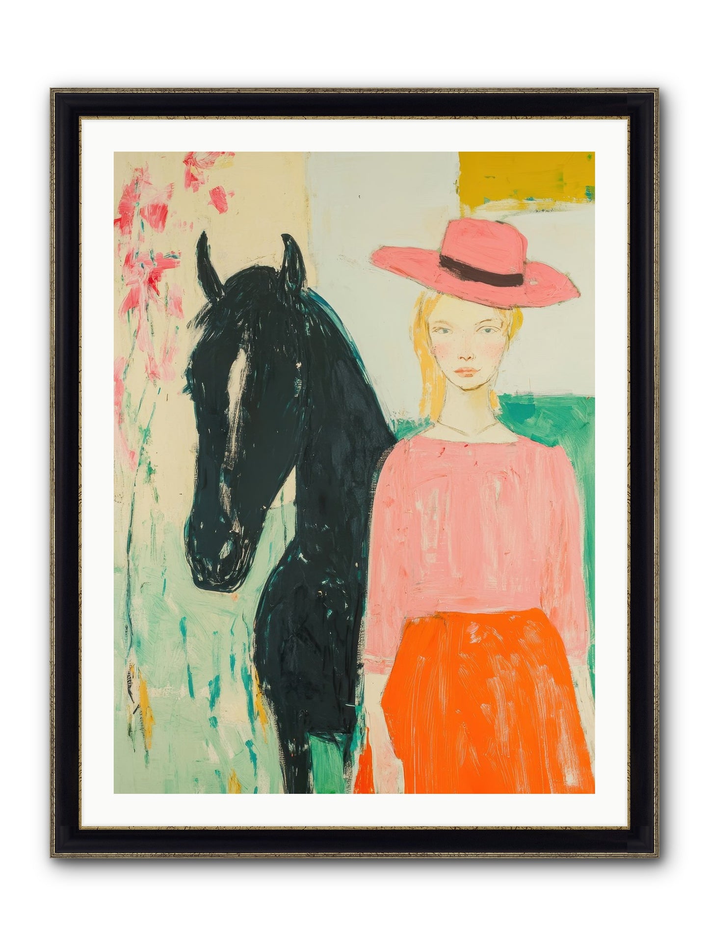Bridle Path Confidences Framed Print - Black & Gold 30x40