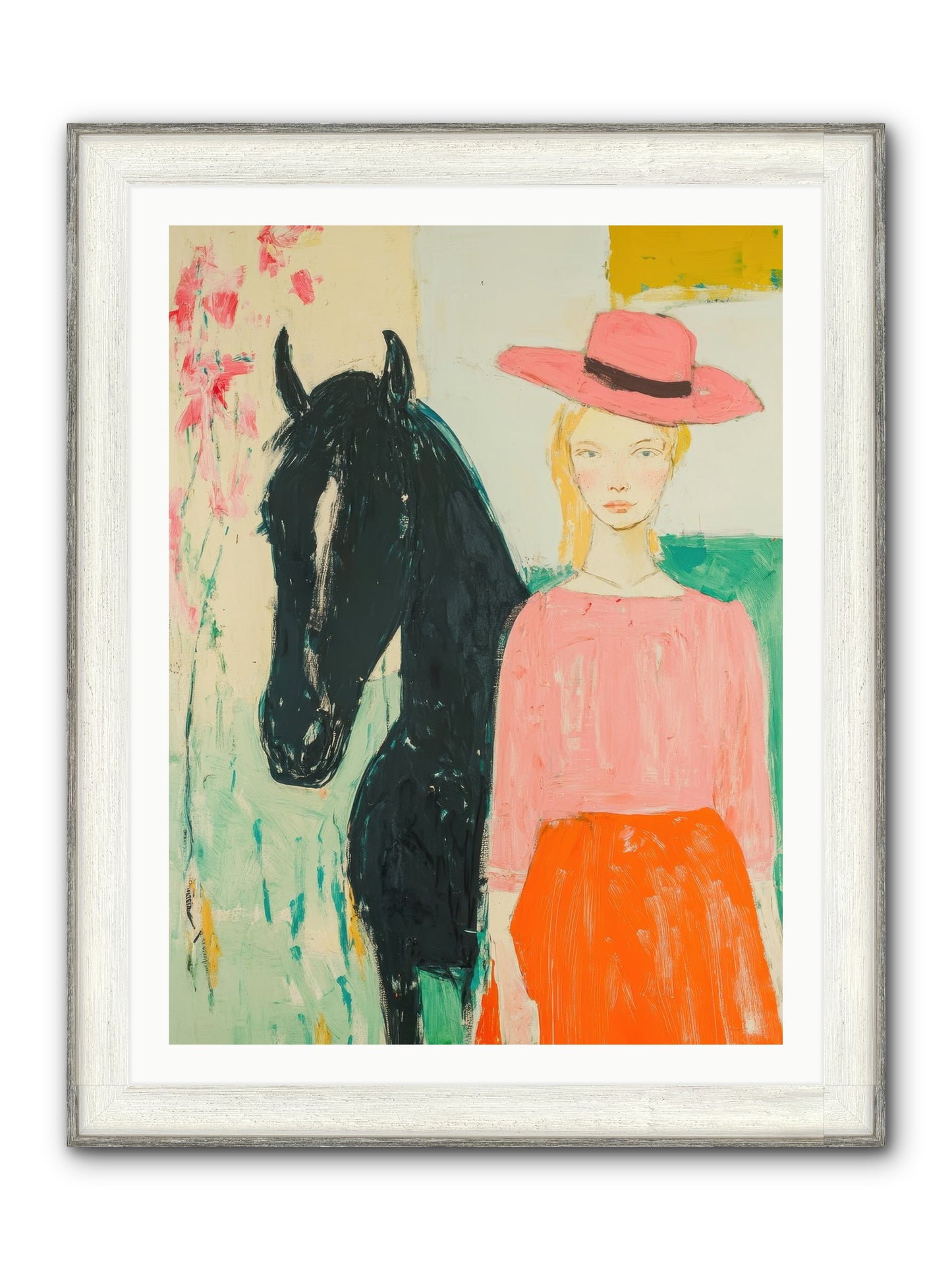 Bridle Path Confidences Framed Print - Driftwood White 30x40