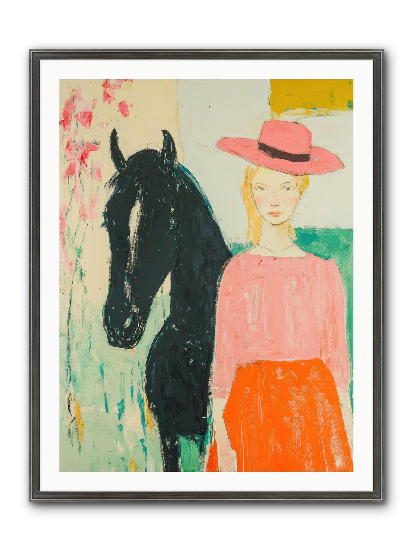Bridle Path Confidences Framed Print - Slimwoods Black/Silver 30x40